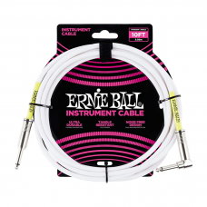 Cabo Para Guitarra Ernie Ball Branco 10 FT - 3 metros