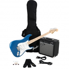 Kit Fender Guitarra Squier Affinity Series Stratocaster HSS Blue