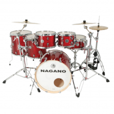 Bateria Nagano Work Series Red Sparkle Bumbo 20" Completa