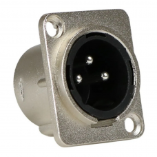 Conector Santo Angelo XLR Painel 3 Polos Macho SA2X Niquelado