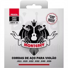 Encordoamento Monterey Aço Para Violão Prata 0.11 - EMVA10