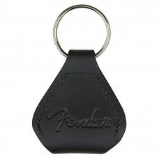Chaveiro Porta Palheta Fender Couro Preto