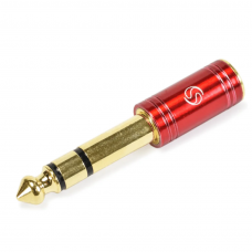 Plug Adaptador P2/ P10 Estereo Santo Angelo Ouro Vermelho