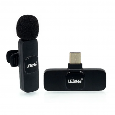 Microfone de Lapela Sem Fio Para Tipo C - LE-931