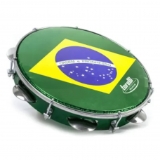 Pandeiro Injetado Verde Pele Brasil Torelli TP 350 VE