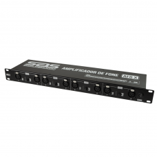 Amplificador de Fone AF8 X Preto Santo Angelo