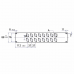 Régua Rack Santo Angelo XLR PR1-16/2U em Aço Epoxi Preto