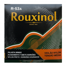 Corda Violão Nylon Preto/ Dourada Média Tensão Rouxinol R 53A