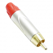 Conector DLK RCA Macho Bucha Vermelha 6 mm Datalink