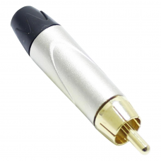 Conector DLK RCA Macho Bucha Preta 6 mm Datalink
