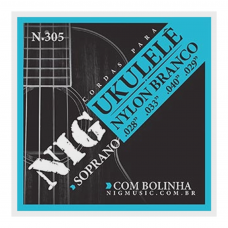 Corda NIG Ukulele Soprano Nylon Branco N 305