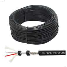 Cabo p/ Microfone 2x0,30 mm2 (Dupla blindagem / Capa Preta) (ECOPP)