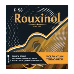 Corda Violão Nylon Cristal / Prateada - Média Tensão Rouxinol R 58